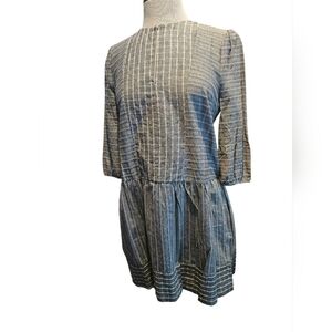 Esley Gray Cotton/ Linen Dress